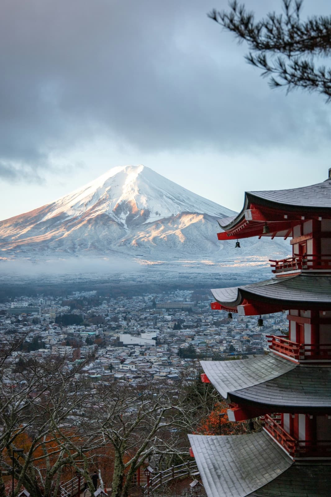 Mount Fuji with pagoda